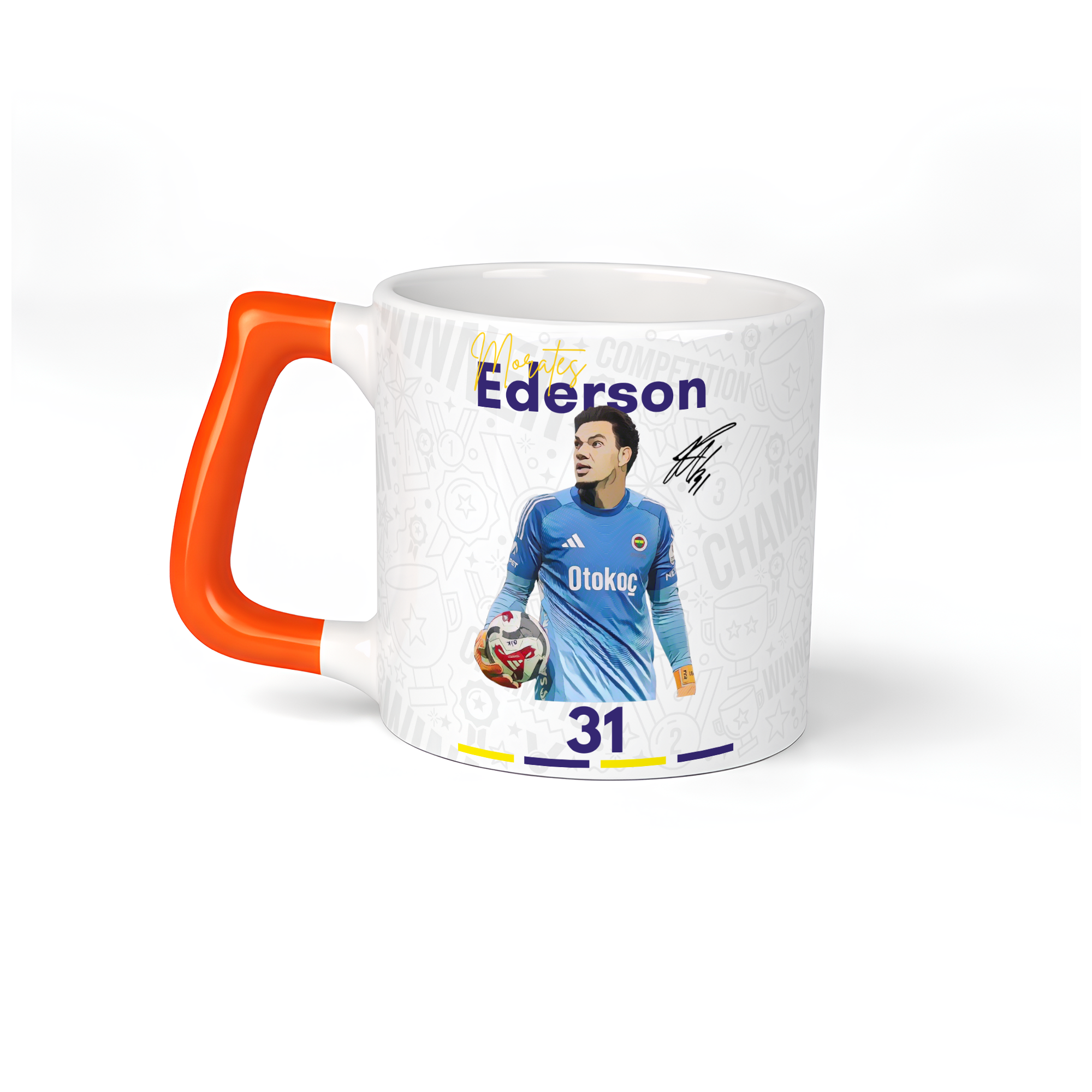 Ederson Dijital İmzalı Tasarım Kupa