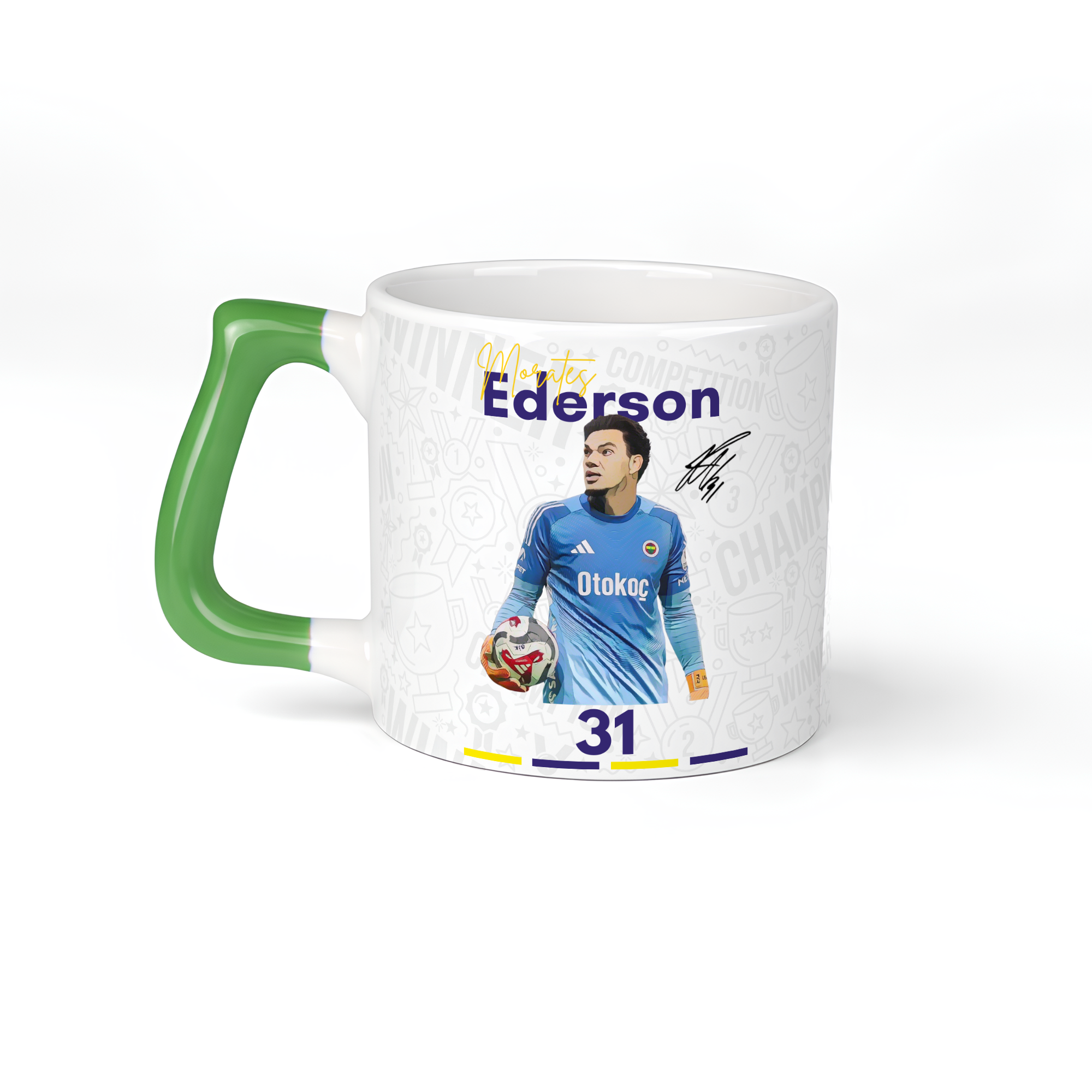 Ederson Dijital İmzalı Tasarım Kupa